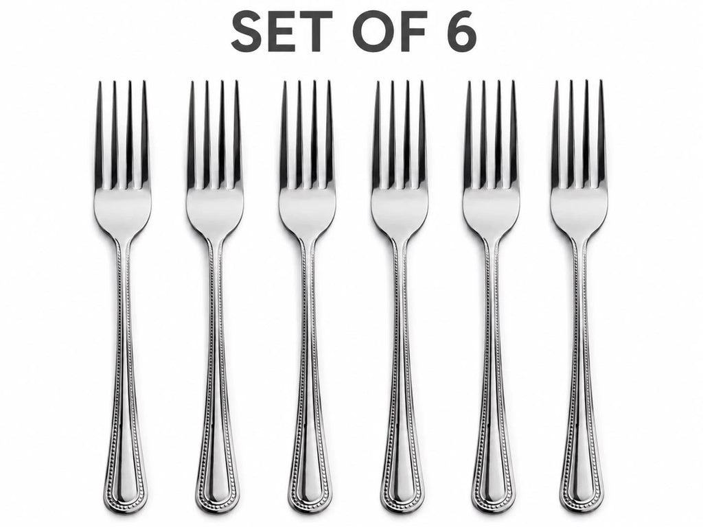 Stainless Steel Dinner Forks Cutlery Dining Table Kitchen Set of 6 & 12