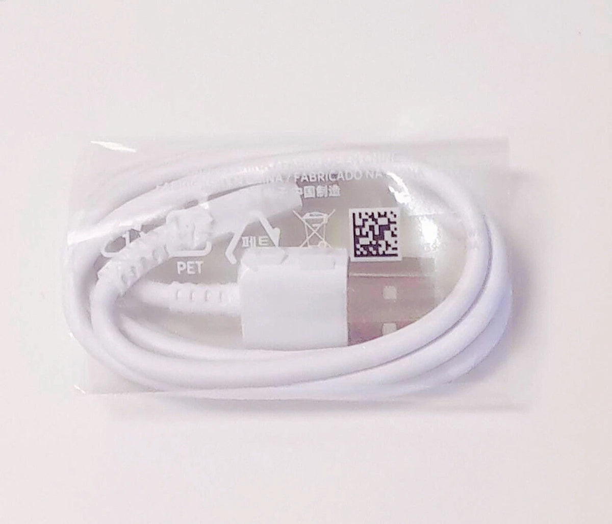 Genuine Samsung 1 Amp USB Charging Plug Adaptor ETA0U83UWE Plug + Cable - White