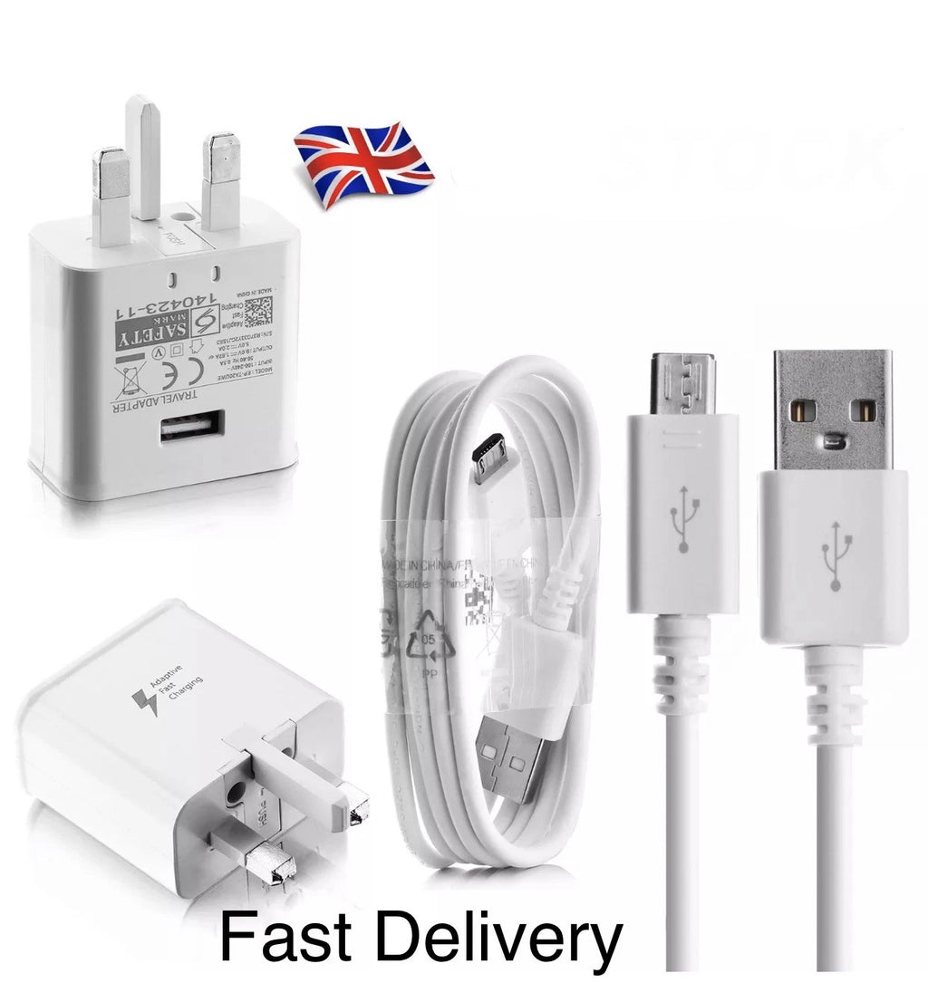 Galaxy S3, S4 S5, Note2 & Note3 UK Charger TA20UWE for S6, S7,S7 Edge With Cable