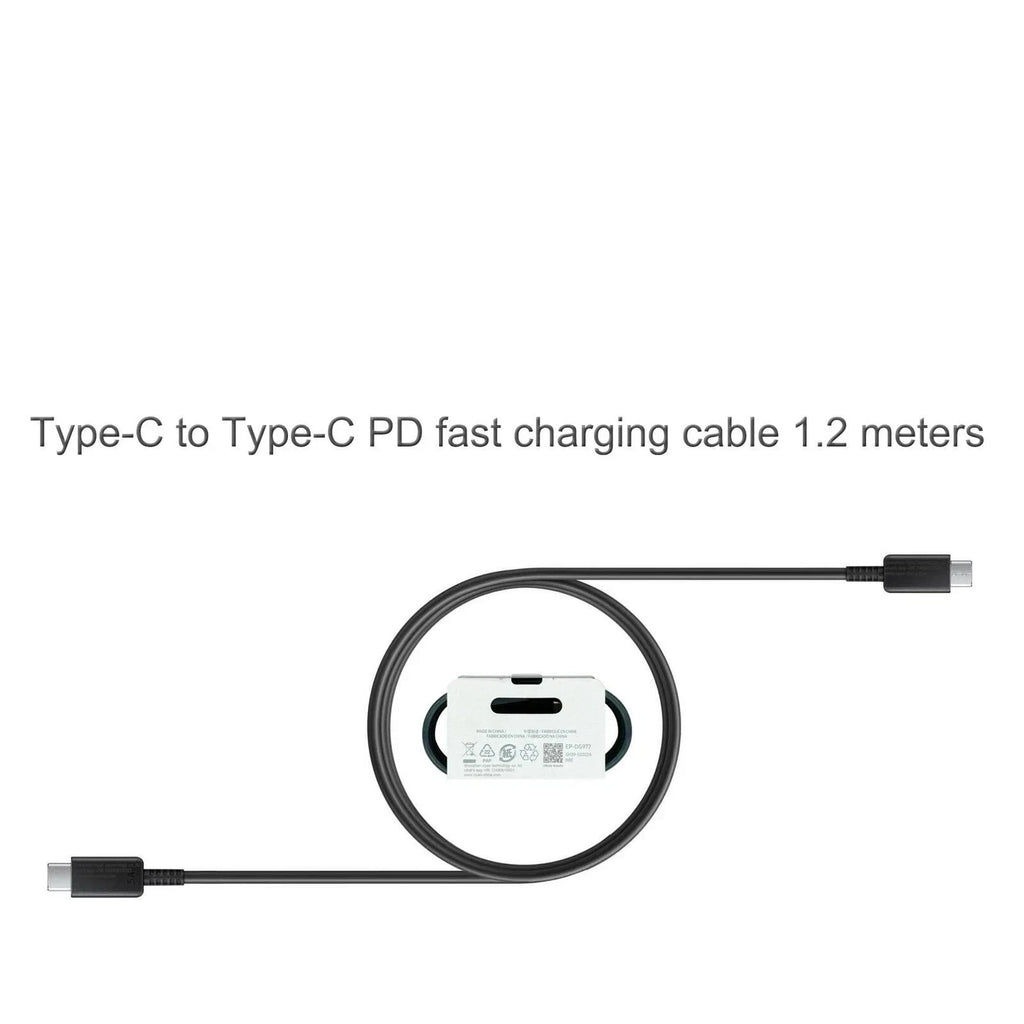 Original Samsung UK Fast Charging Cable DG977 USB-C to USB-C Cable 1.2M - Black