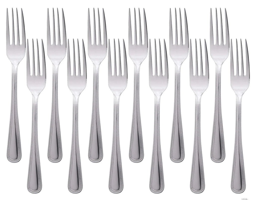 Stainless Steel Dinner Forks Cutlery Dining Table Kitchen Set of 6 & 12