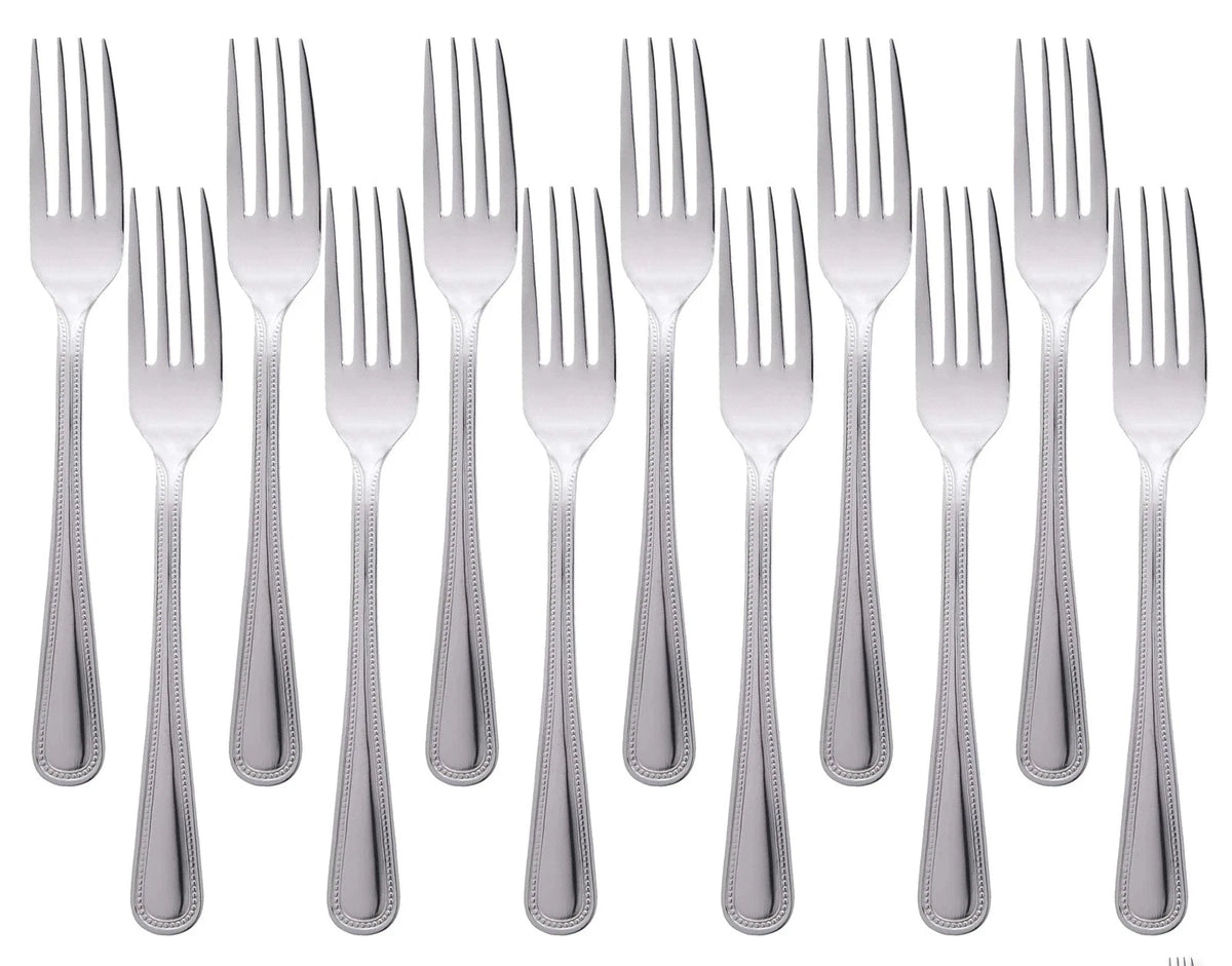 Stainless Steel Dinner Forks Cutlery Dining Table Kitchen Set of 6 & 12