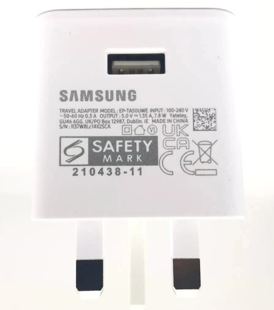 Genuine Samsung Charger Mains Adapter EP-TA50UWE 1.5AMP UK 3 Pin For S6 S7 J5