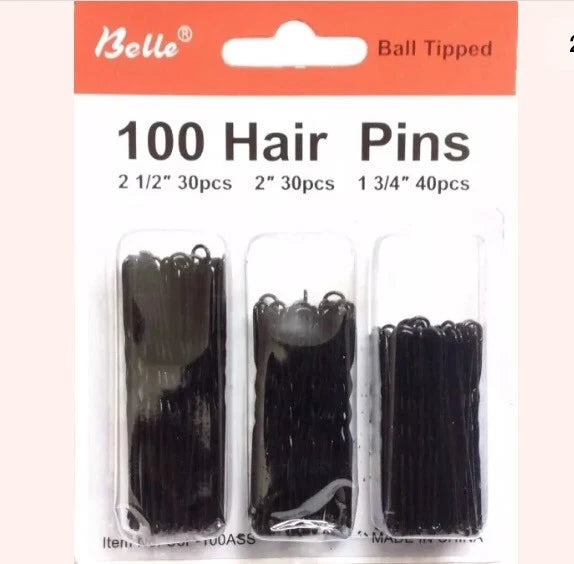 100 Bun Pins Pack Ladies Bob Kirby Hair Grips Fashion Styling Wavey Slides