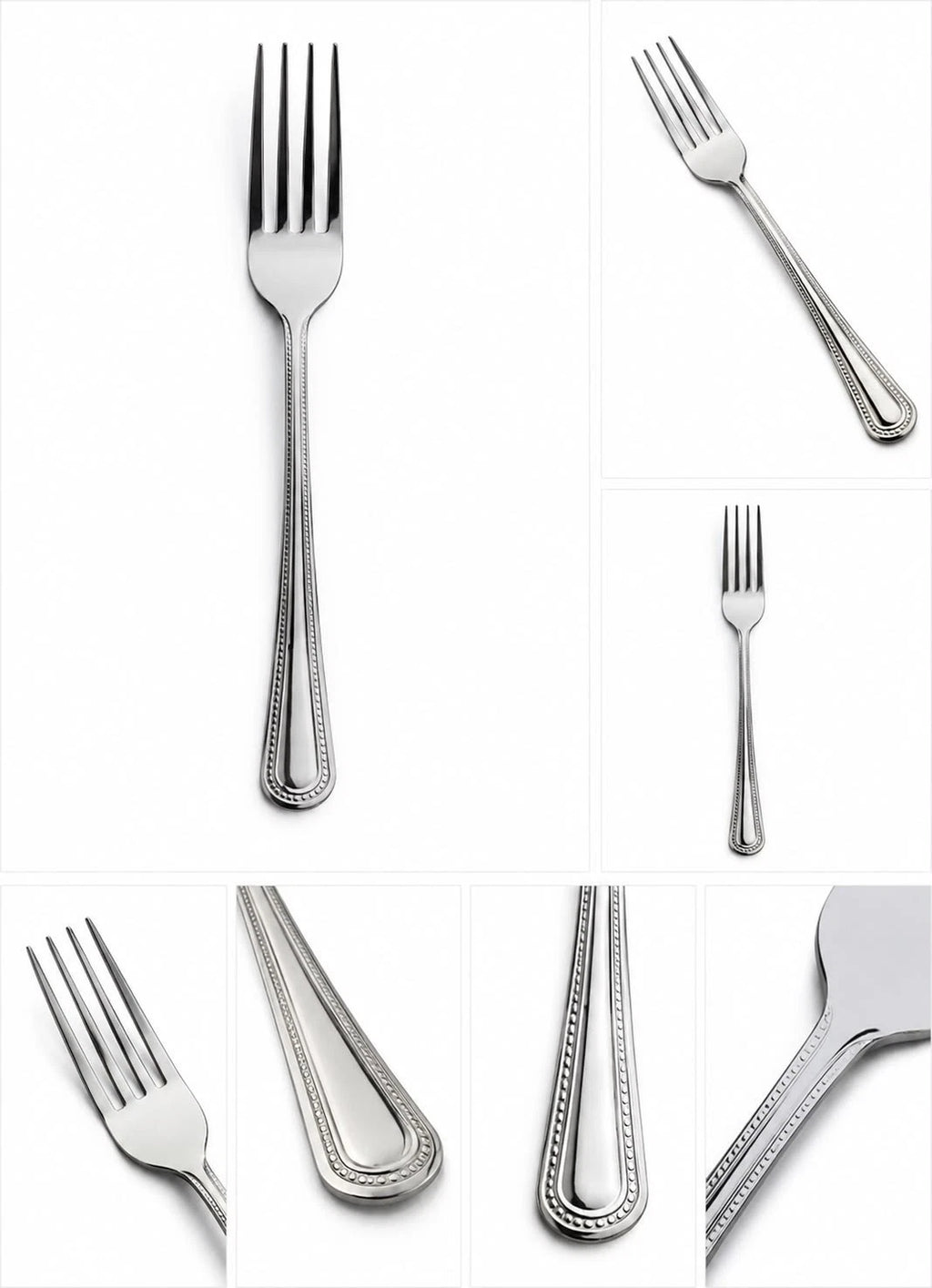 Stainless Steel Dinner Forks Cutlery Dining Table Kitchen Set of 6 & 12
